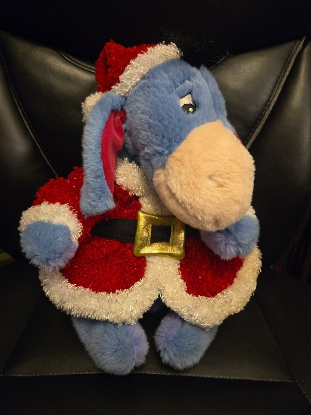 Disney Store Eeyore Santa Plush 11" Winnie the Pooh Christmas Holiday Jacket Hat